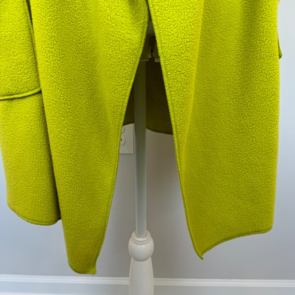 LE MODA Green Sleeveless Fleece Vest Sweater Pockets Classy / Size OSFA OSFM - Picture 5 of 11